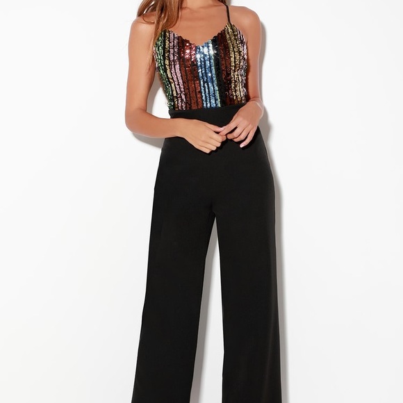 COPY - Lulus sequin jumpsuit - Picture 2 of 3